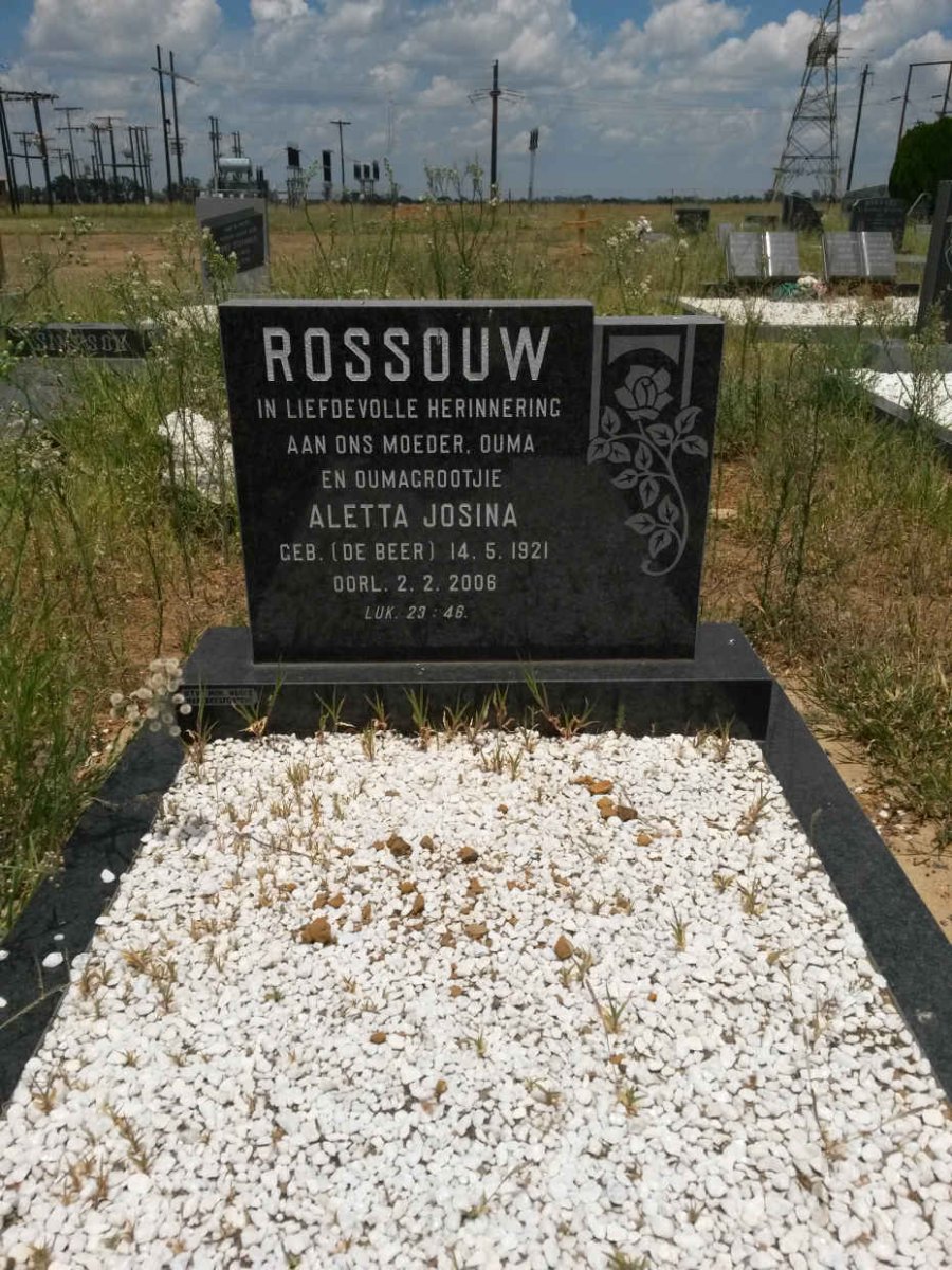 ROSSOUW Aletta Josina nee DE BEER 1921-2006