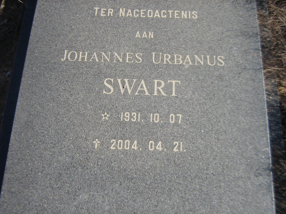 SWART Johannes Urbanus 1931-2004
