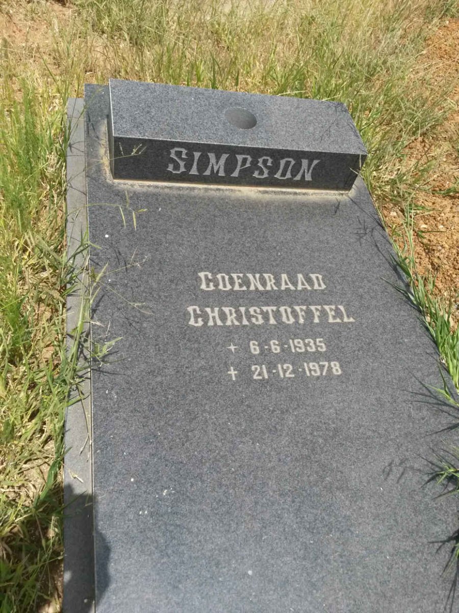 SIMPSON Coenraad Christoffel 1935-1978