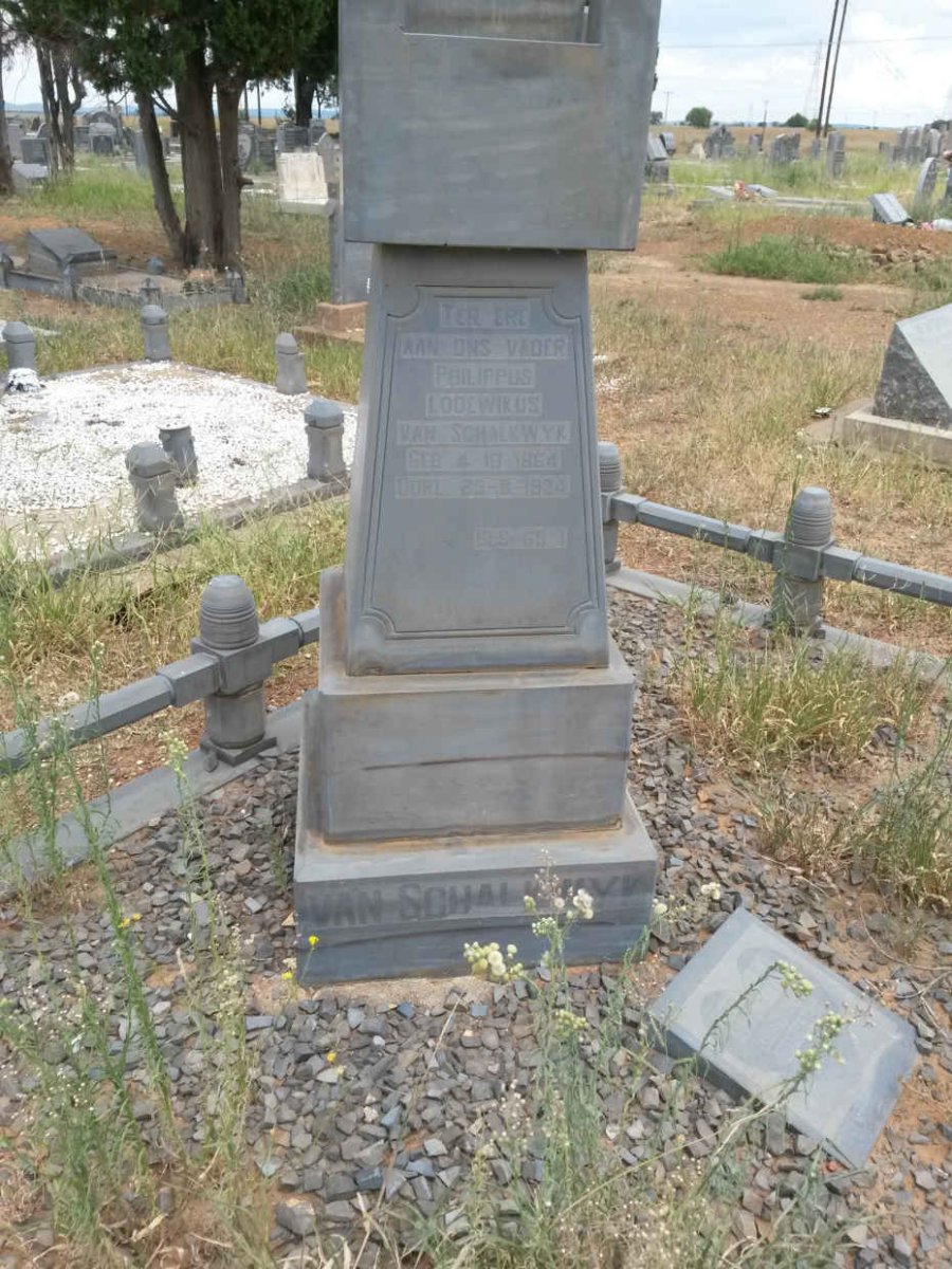 SCHALKWYK Philippus Lodewikus, van 1864-1924