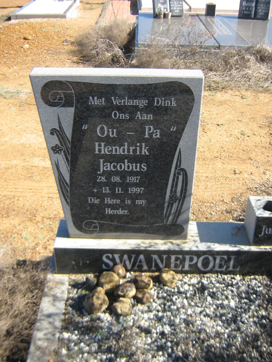 SWANEPOEL Hendrik Jacobus 1917-1997