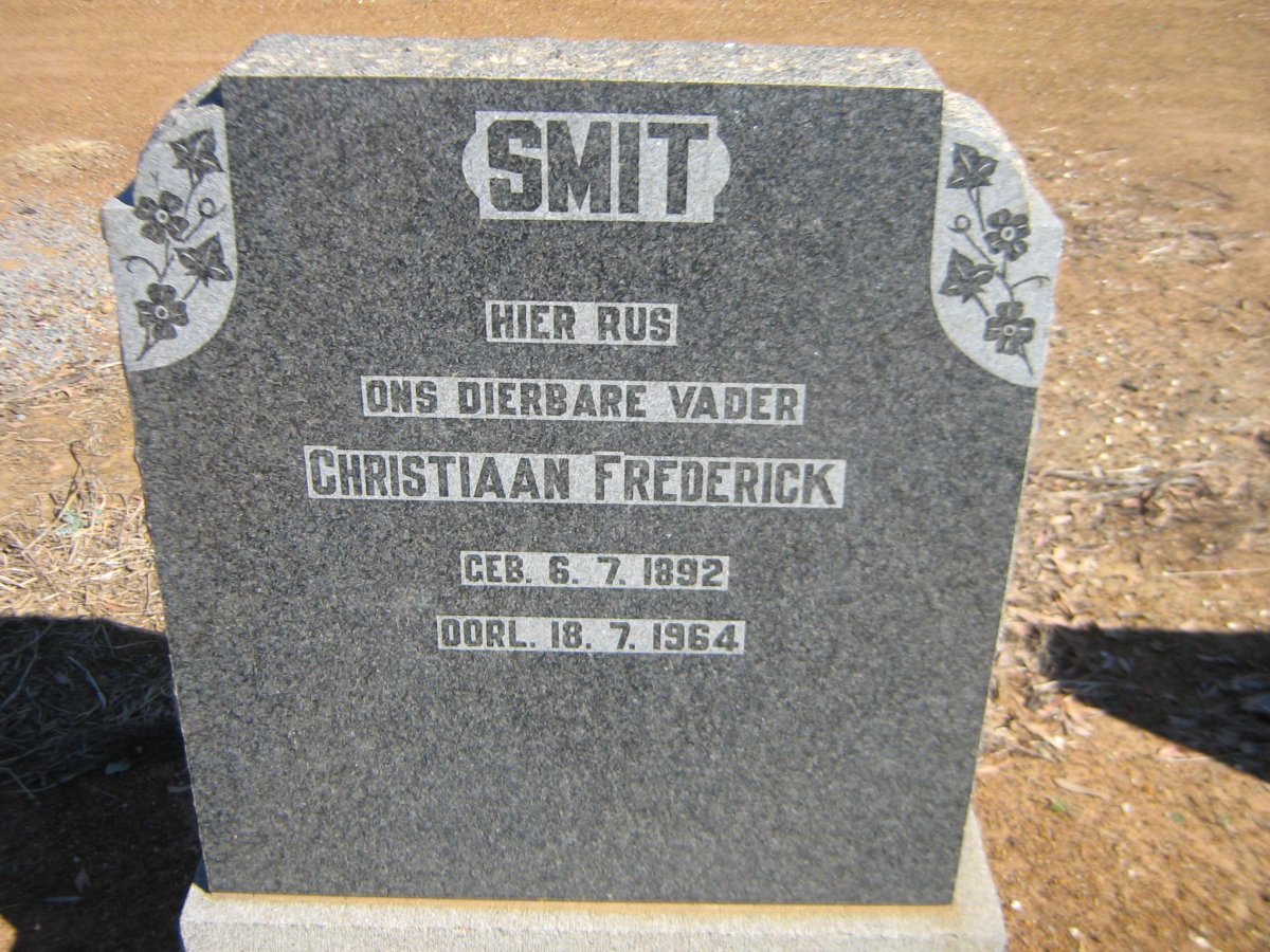 SMIT Christiaan Frederick 1892-1964
