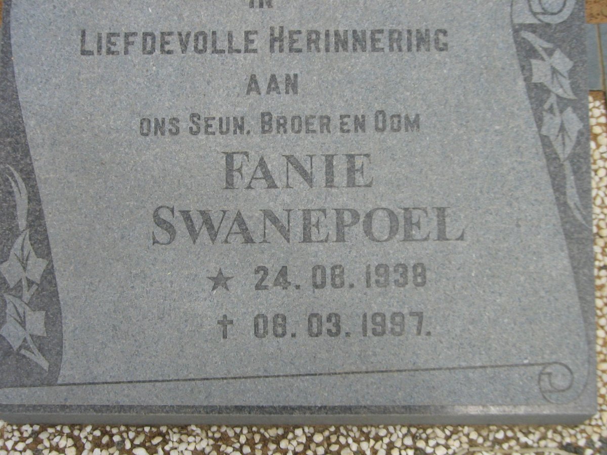SWANEPOEL Fanie 1938-1997