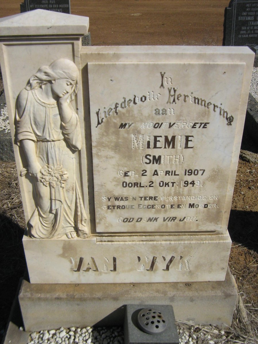 WYK Miemie, van nee SMITH 1907-1949