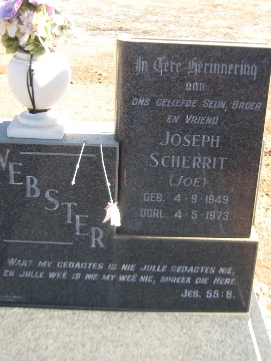 WEBSTER Joseph Scherrit 1949-1973