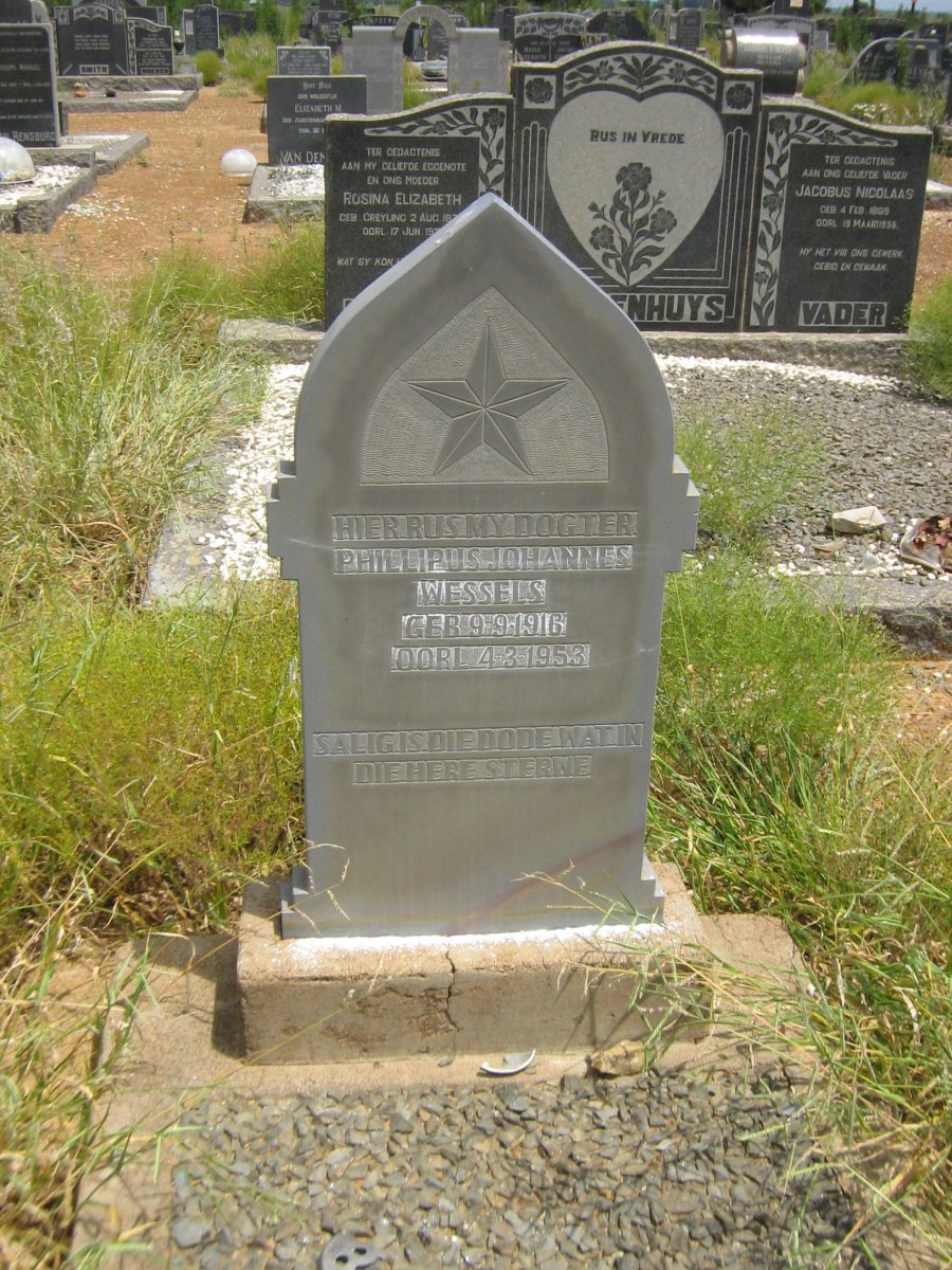 WESSELS Phillipus Johannes 1916-1953
