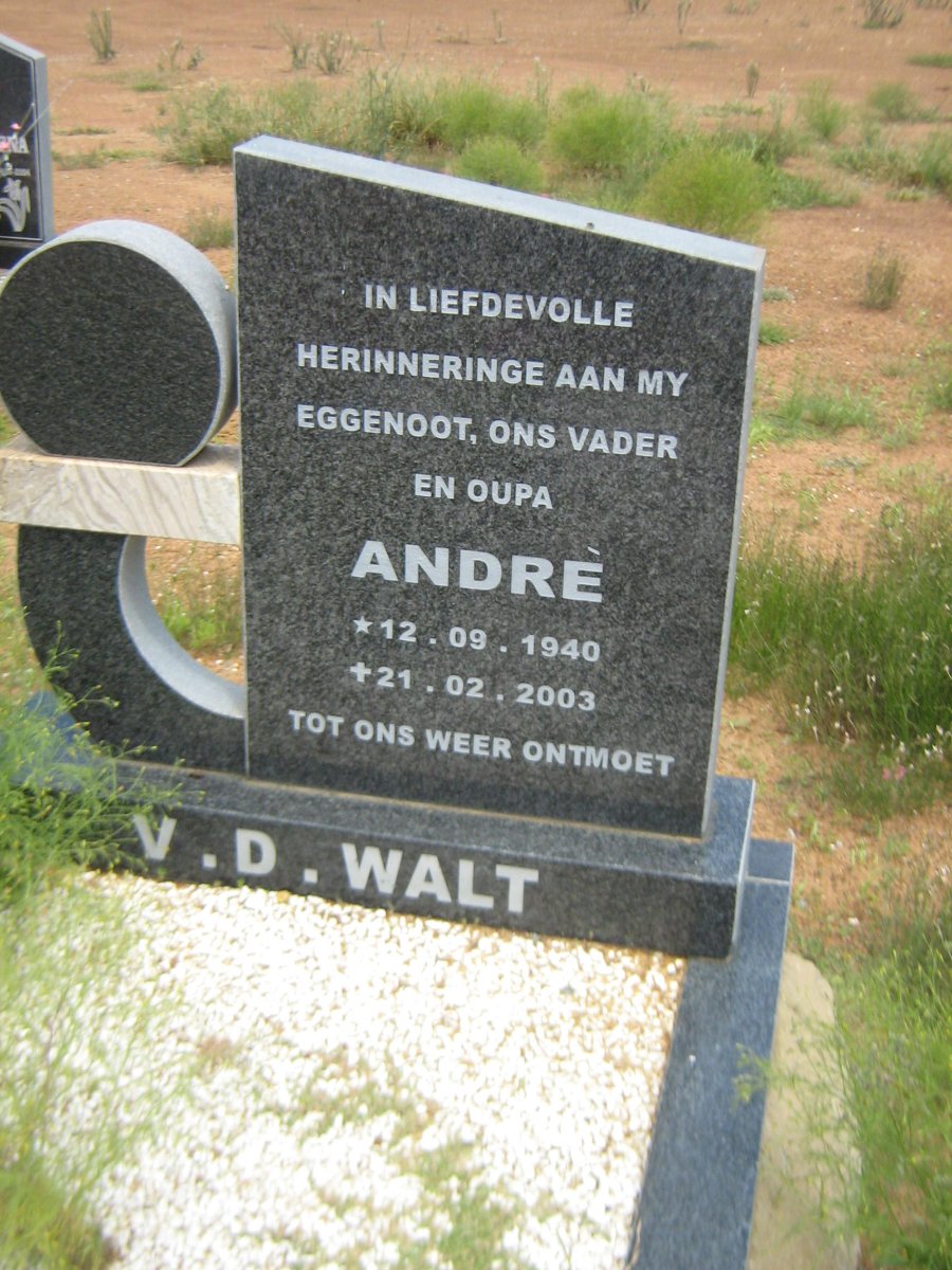 WALT Andre, v.d. 1940-2003