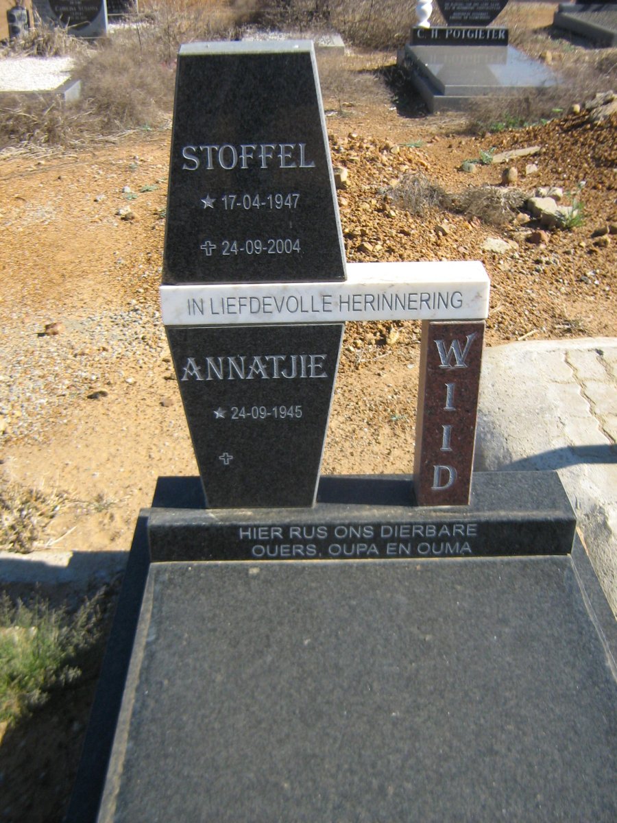 WIID Stoffel 1947-2004 &amp; Annatjie 1945-