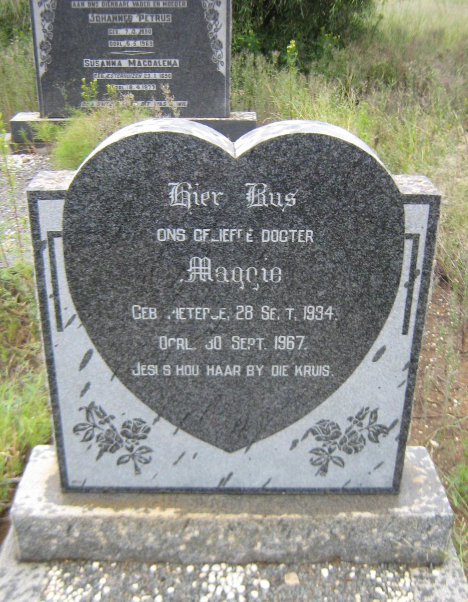 ? Maggie nee PIETERSE 1934-1967