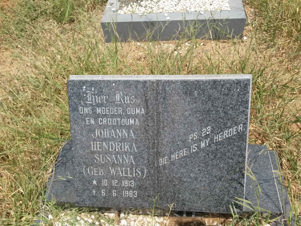 ? Johanna Hendrika Susanna geb WALLIS 1913-1983