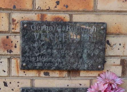 VERMEULEN Gerhard Rudolph 1952-2009