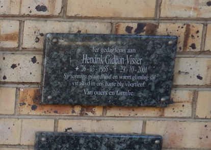 VISSER Hendrik Gideon 1955-2001