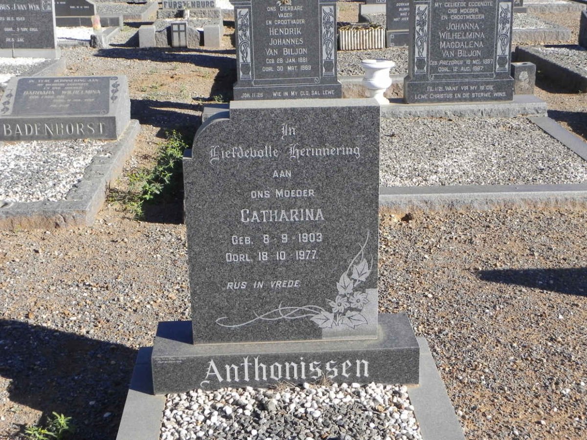 ANTHONISSEN Catharina 1903-1977