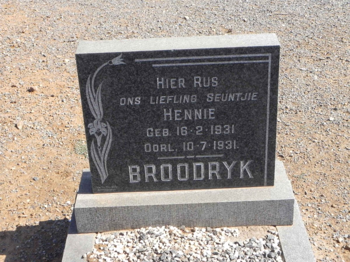 BROODRYK Hennie 1931-1931