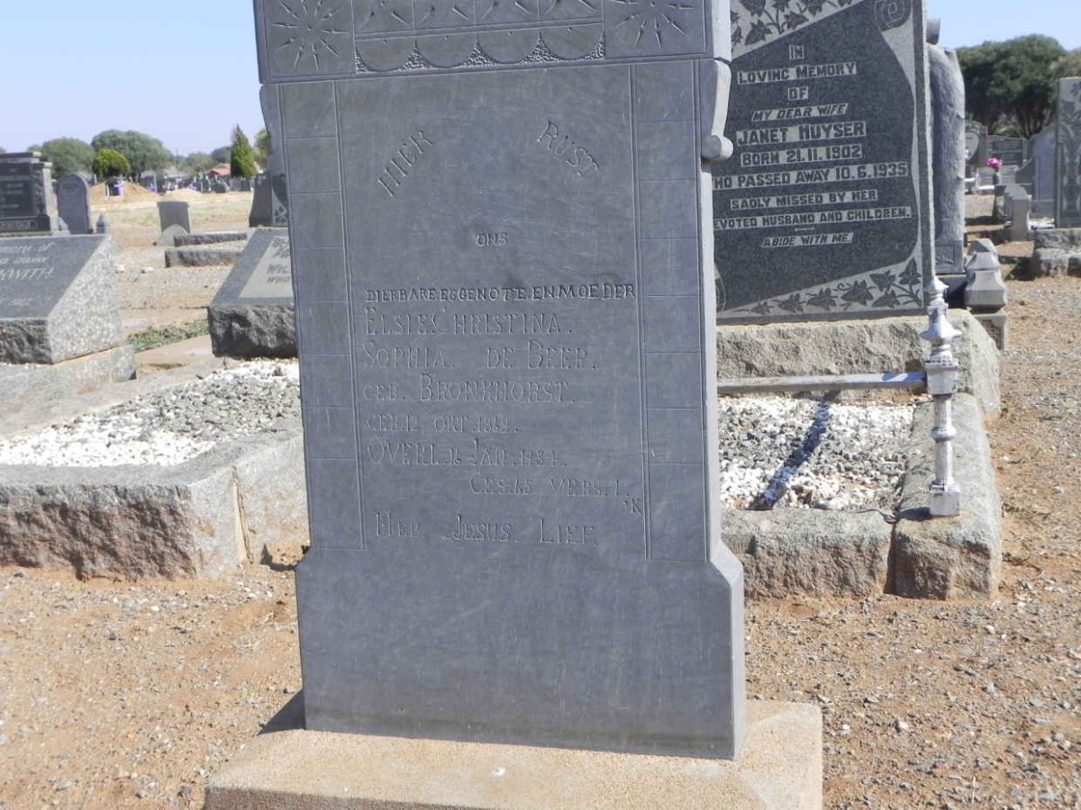 BEER Elsie Christina Sophia, de nee BRONKHORST 1868-1934