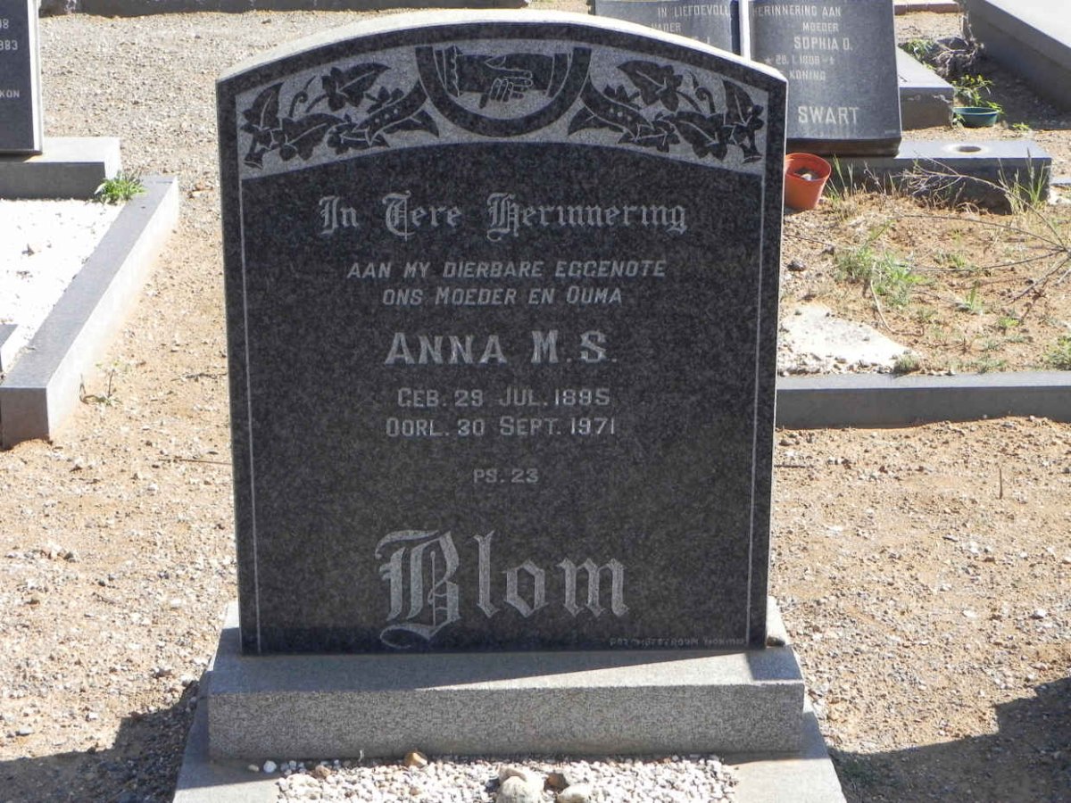BLOM Anna M.S. 1895-1971