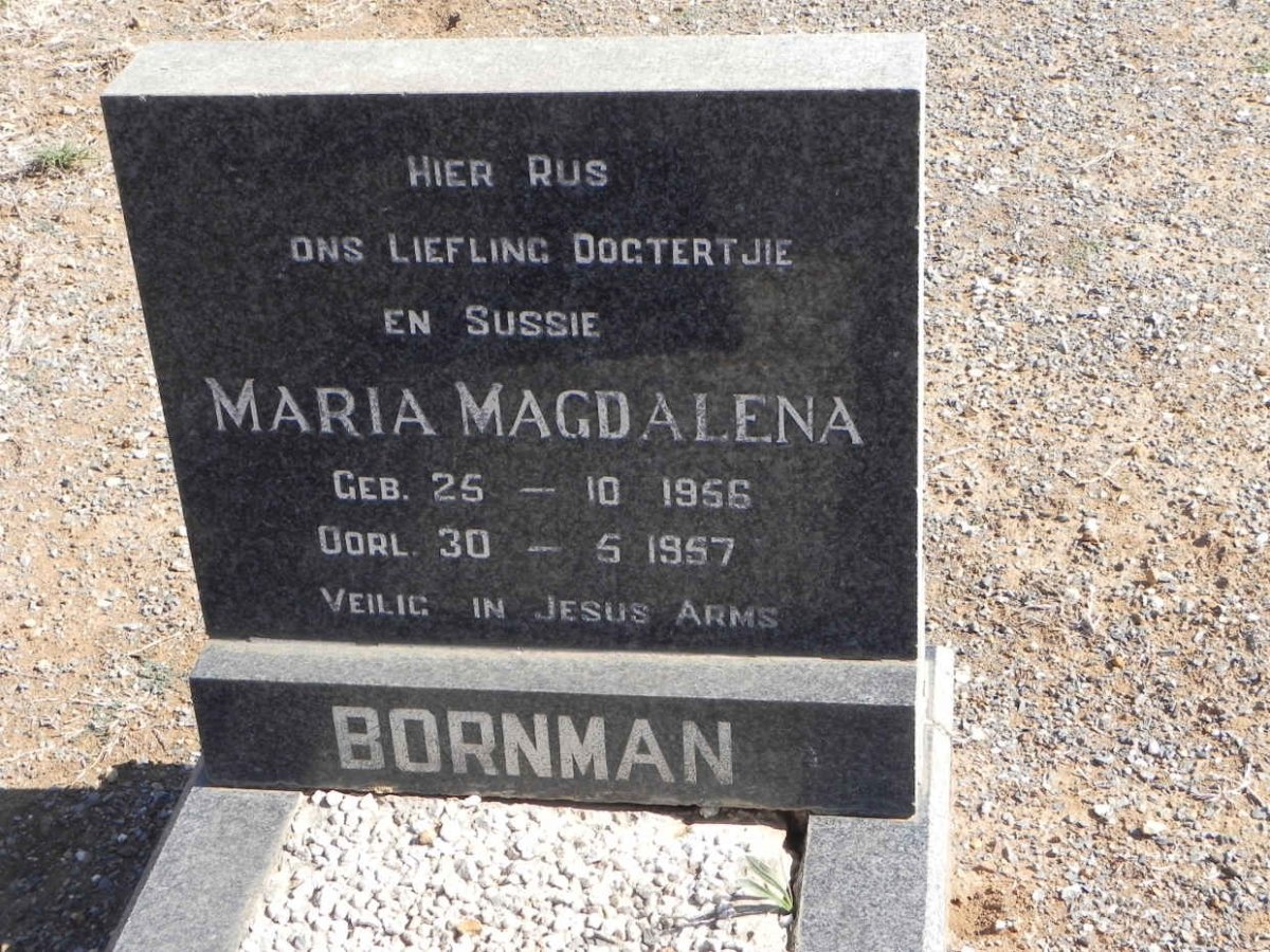 BORNMAN Maria Magdalena 1956-1957