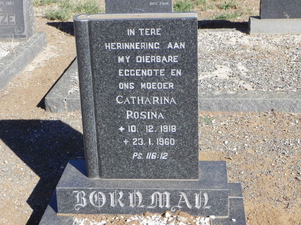 BORNMAN Catharina Rosina 1918-1960