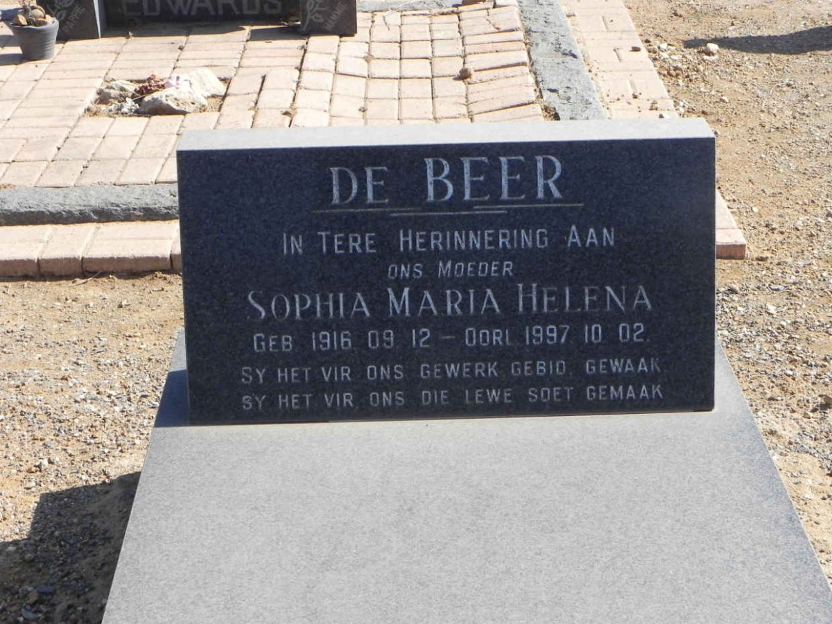 BEER Sophia Maria Helena, de 1916-1997