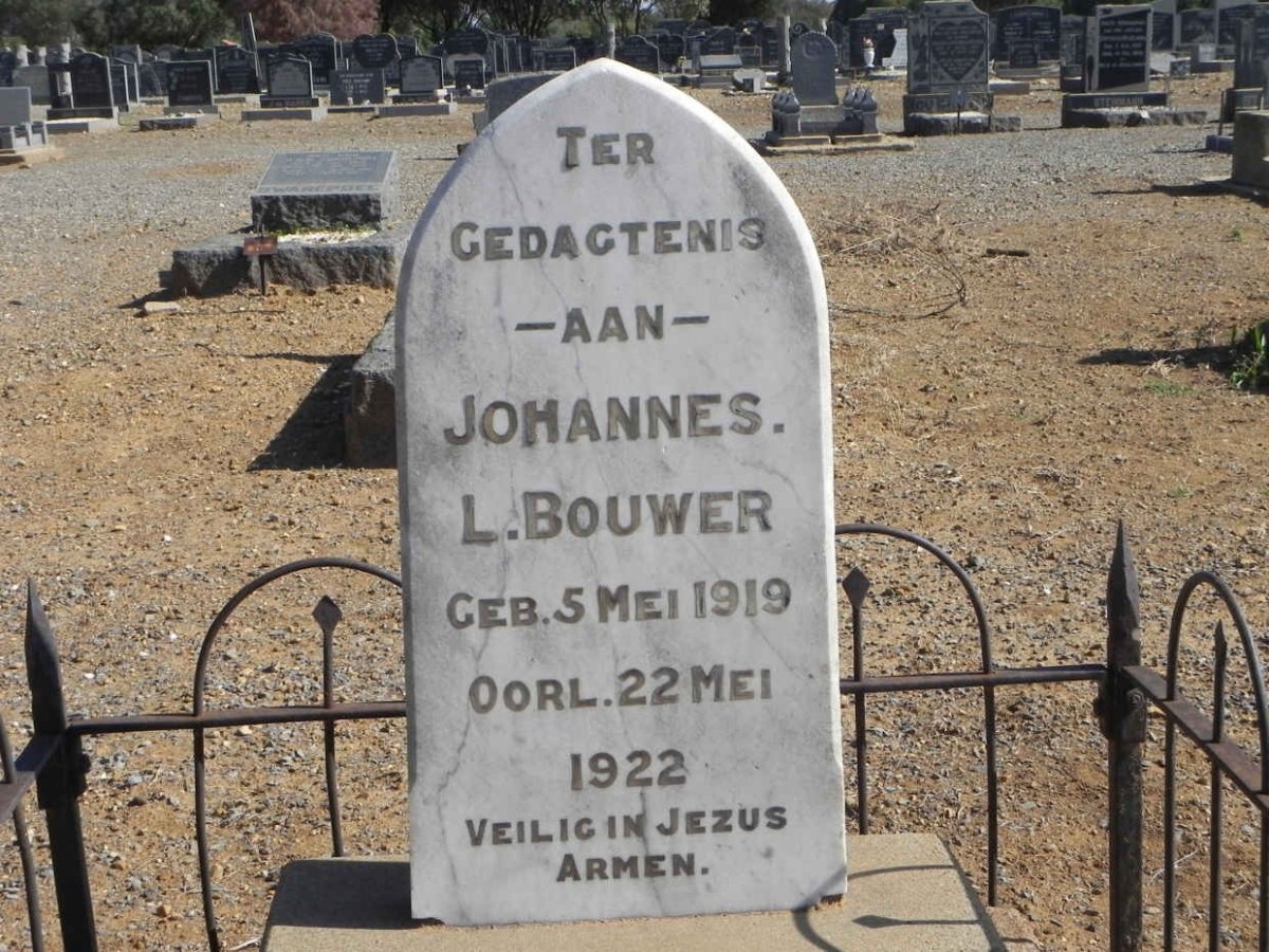 BOUWER Johannes L. 1919-1922