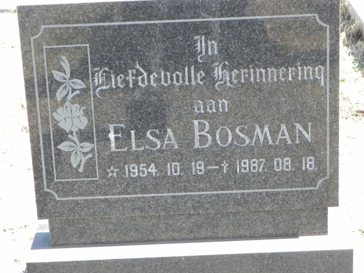 BOSMAN Elsa 1954-1987