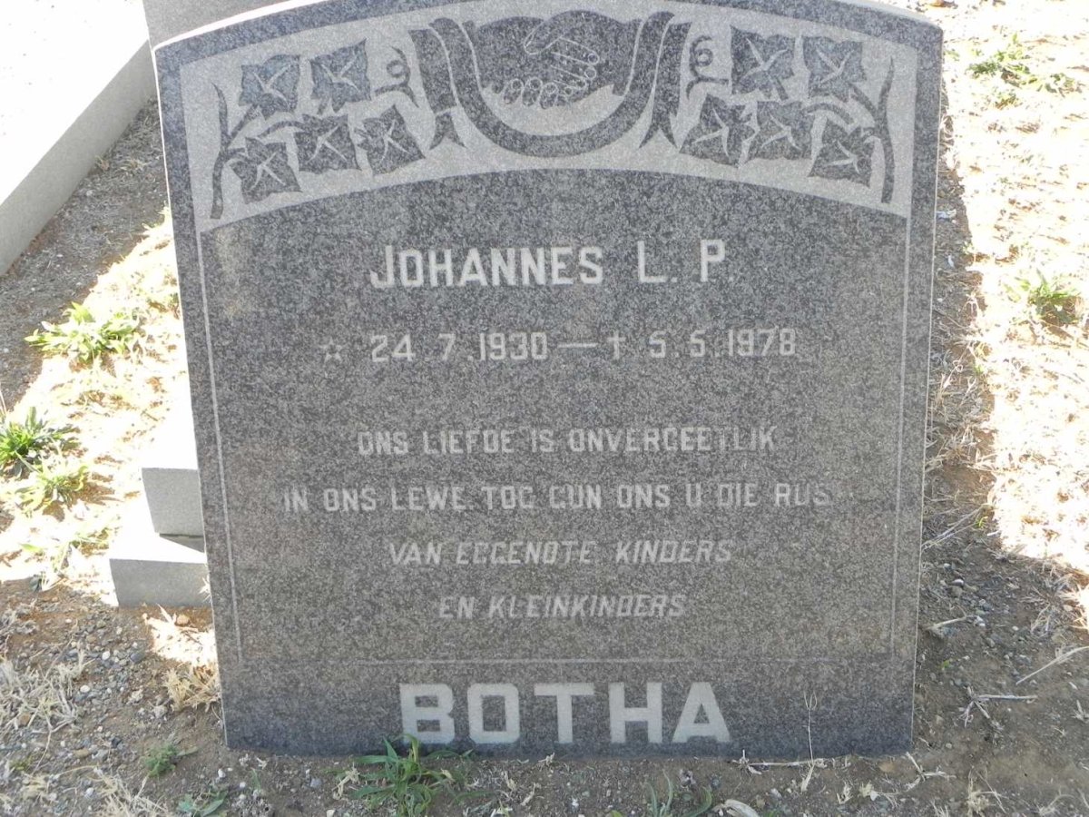 BOTHA Johannes L.P. 1930-1978