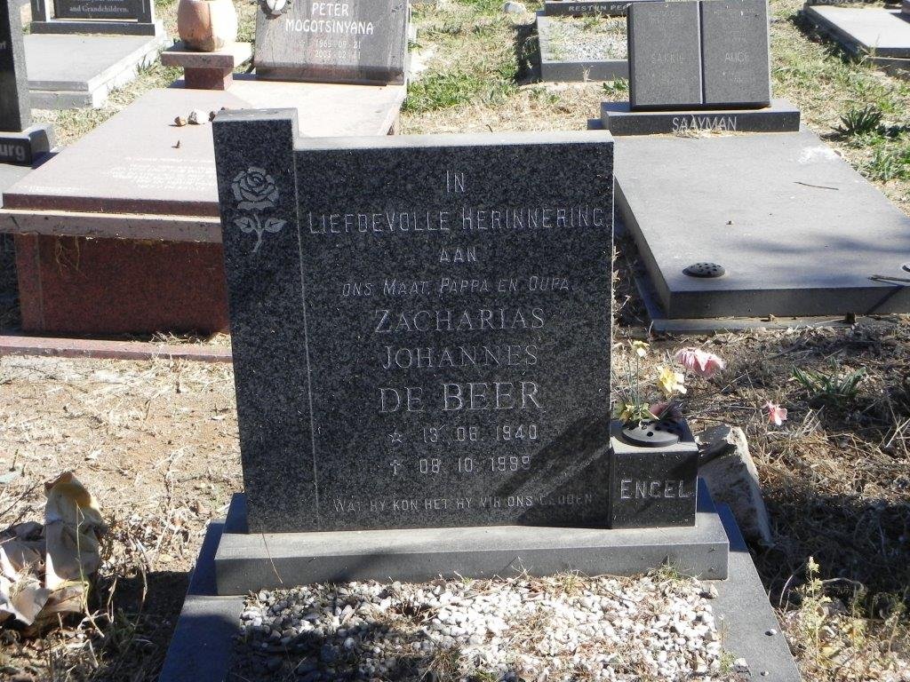 BEER Zacharius Johannes, de 1940-1999