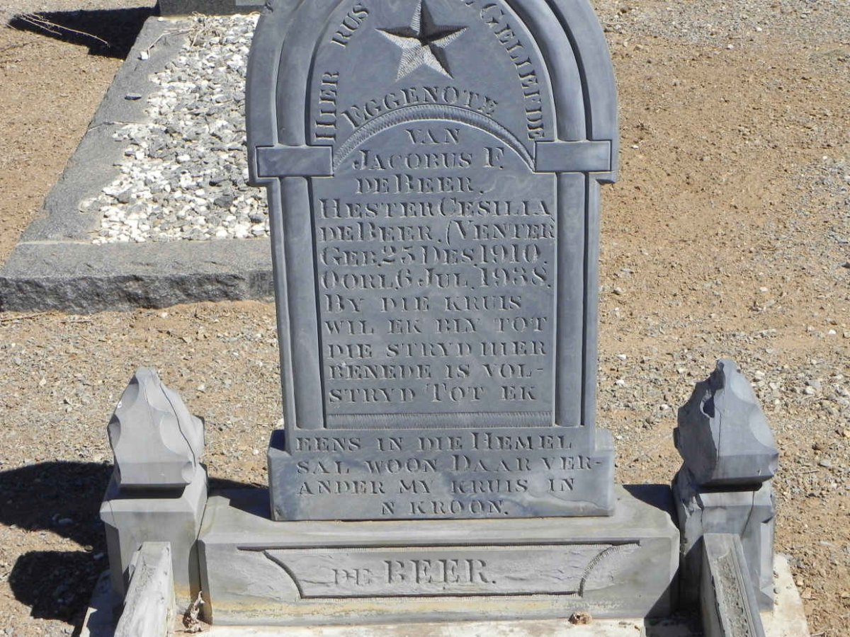 BEER Hester Cesilia, de nee VENTER 1910-1938