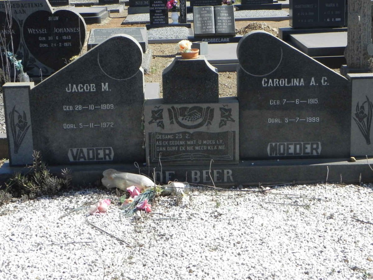 BEER Jacob M., de 1909-1972 &amp; Carolina A.C. 1915-1999