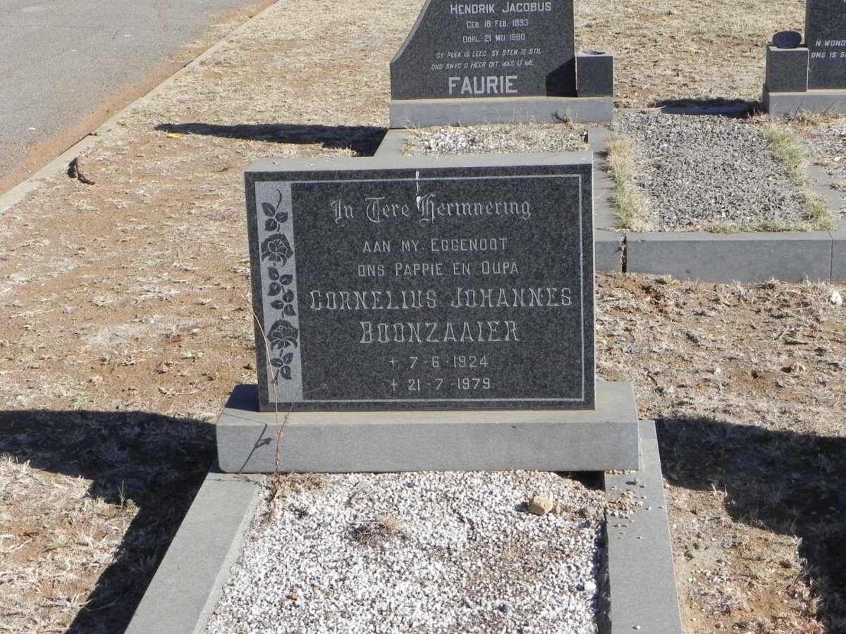 BOONZAAIER Cornelius Johannes 1924-1979