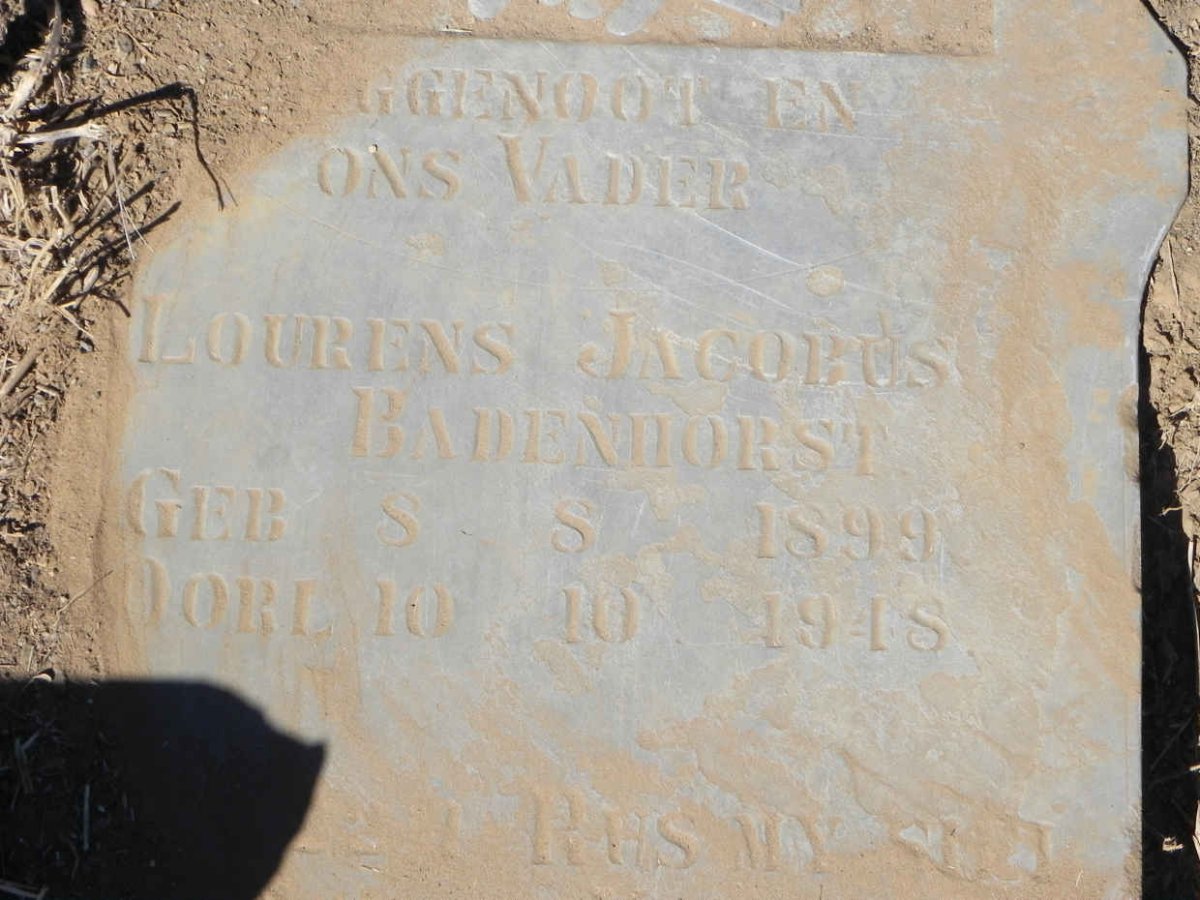BADENHORST Lourens Jacobus 1899-1948