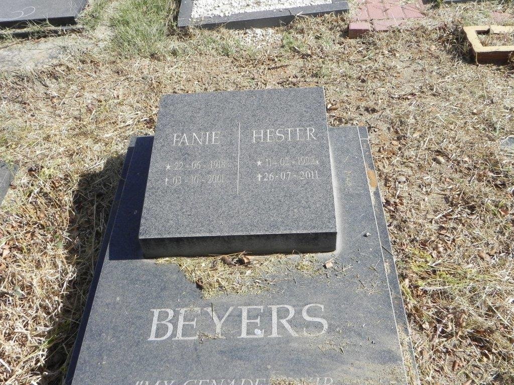 BEYERS Fanie 1918-2001 &amp; Hester 1922-2011