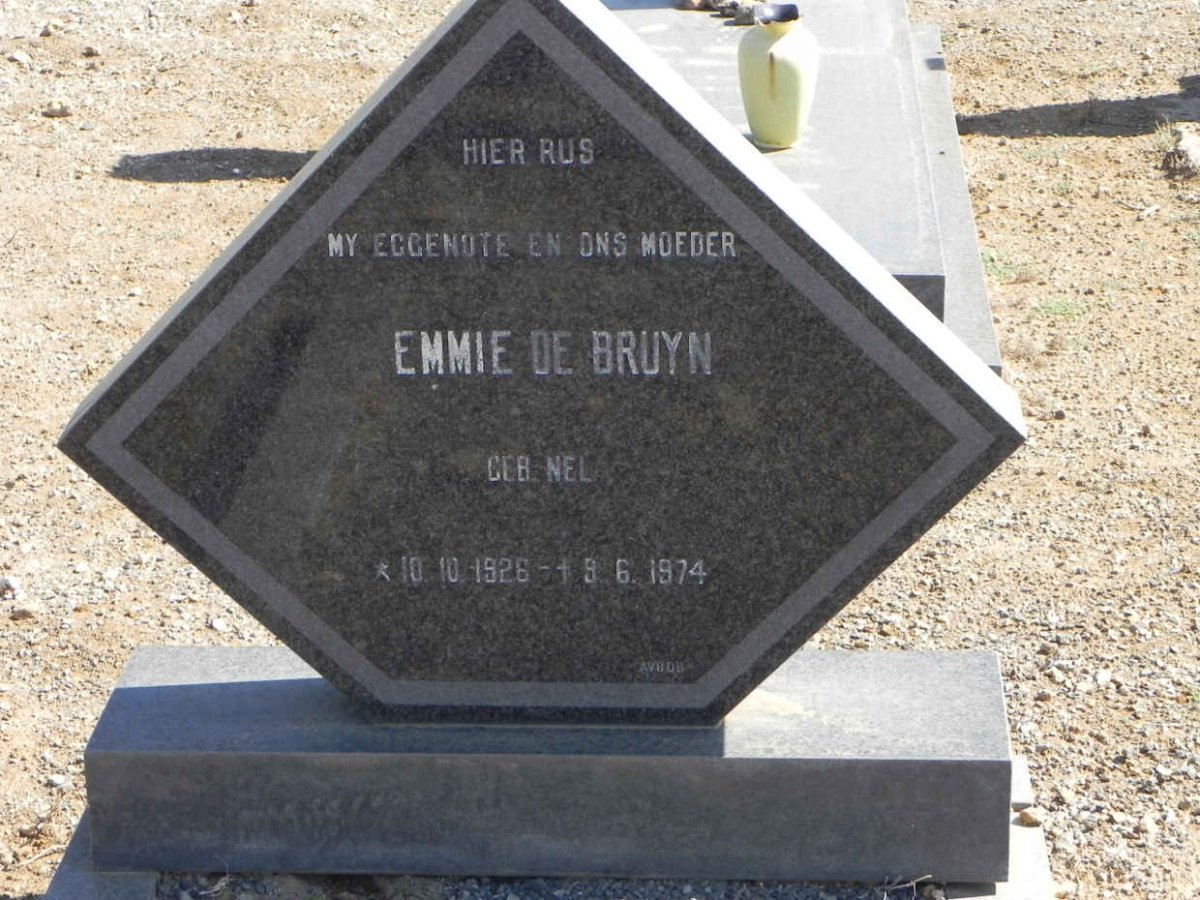 BRUYN Emmie, de nee NEL 1926-1974