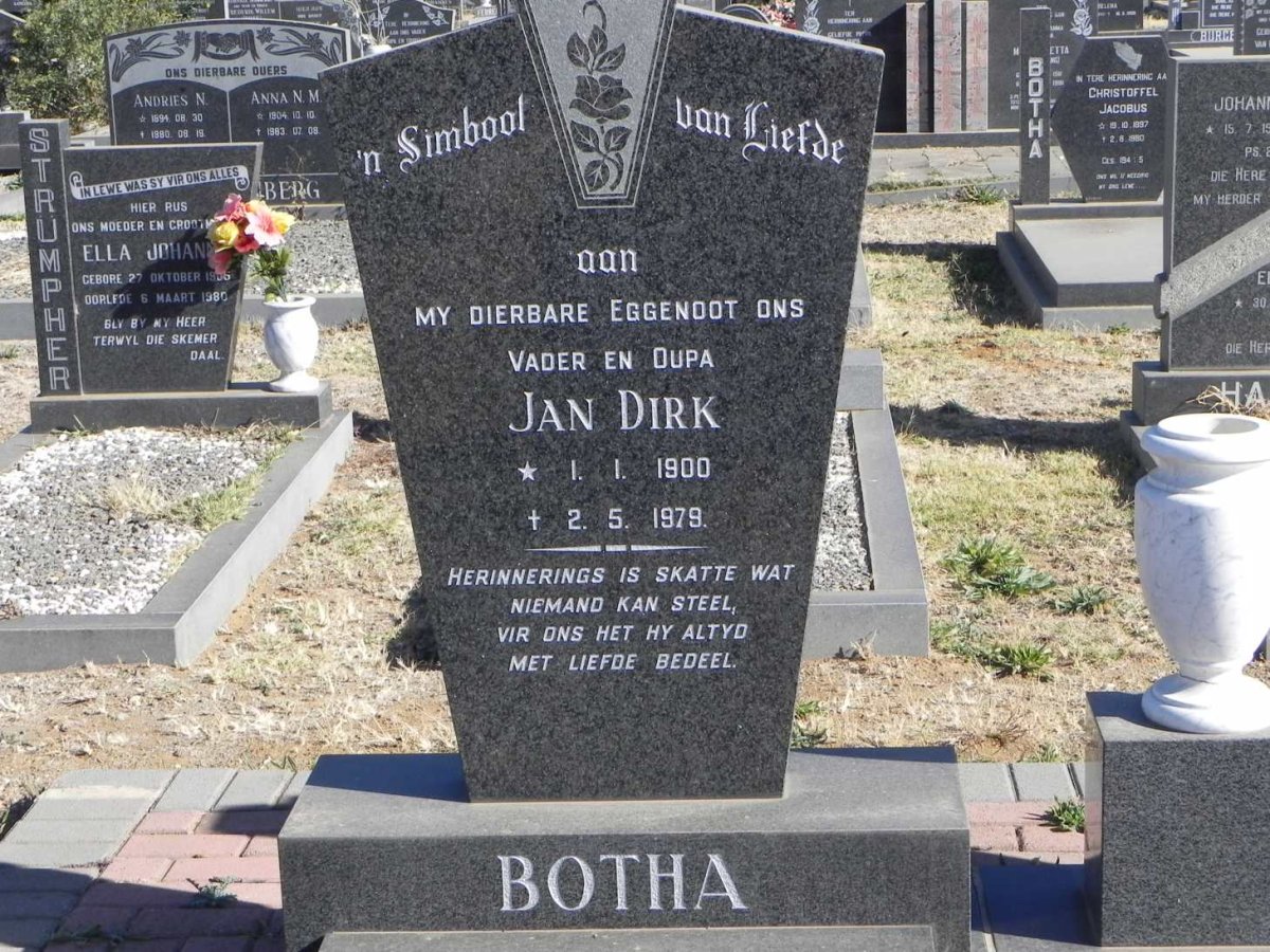 BOTHA Jan Dirk 1900-1979