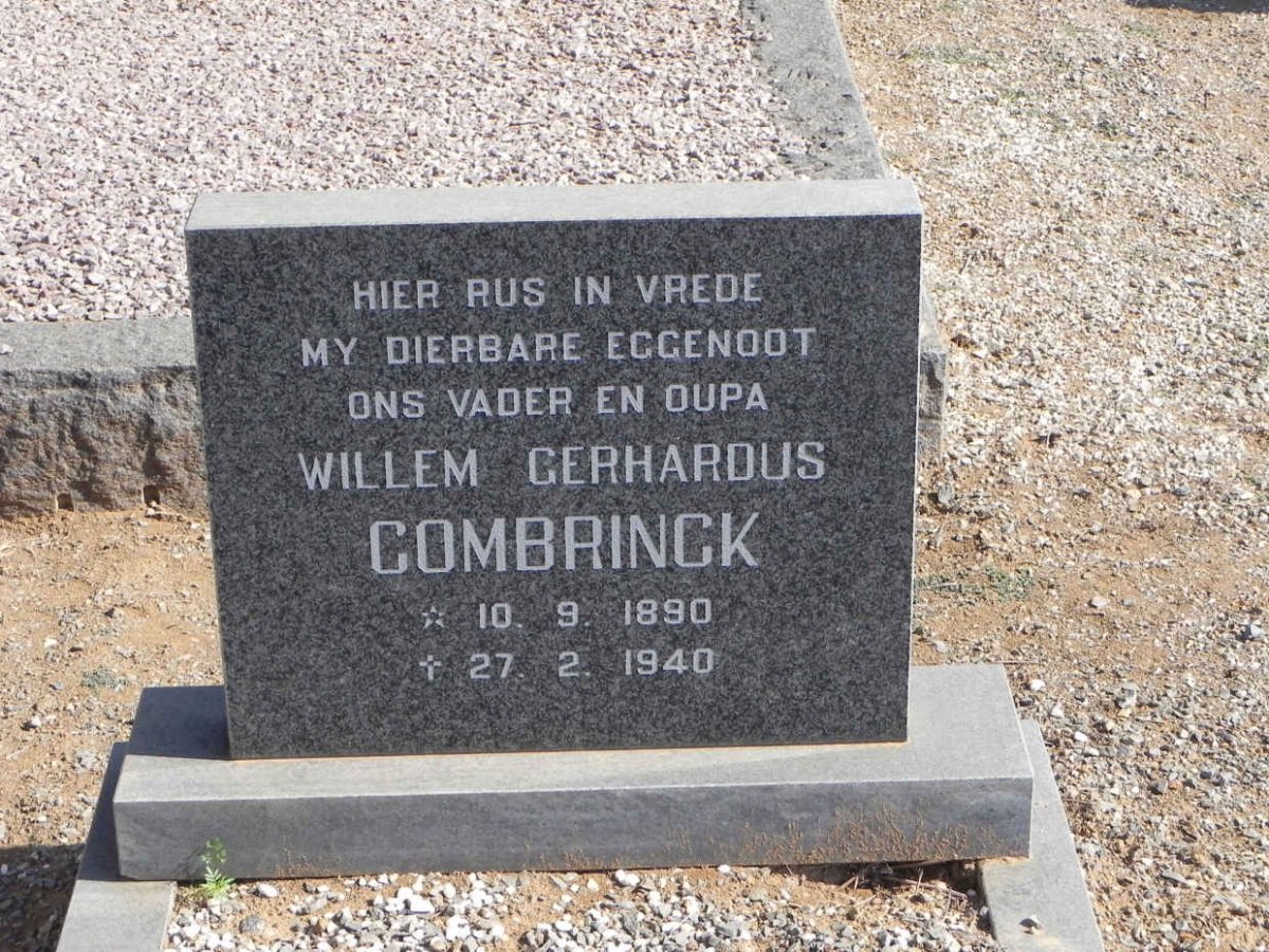 COMBRINCK Willem Gerhardus 1890-1940