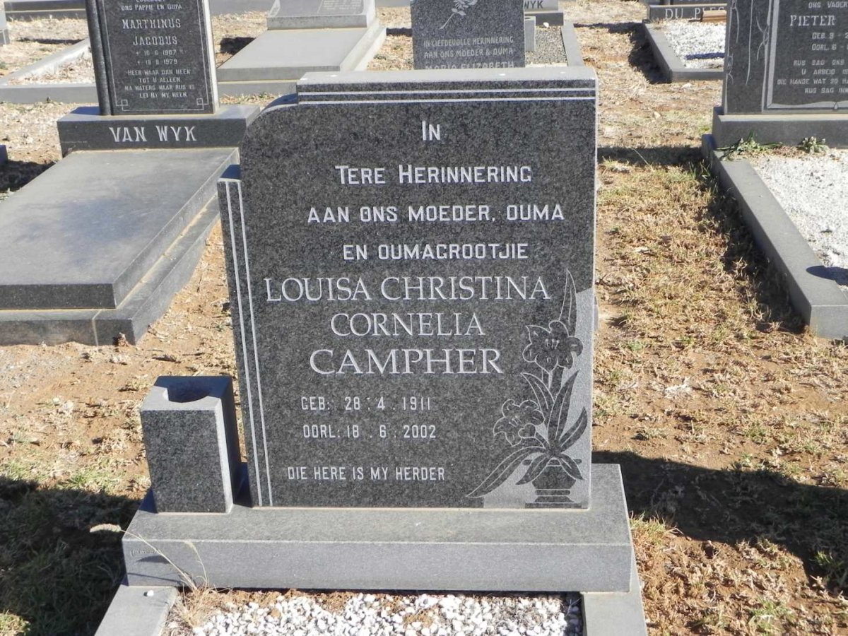 CAMPHER Louisa Christina Cornelia 1911-2002