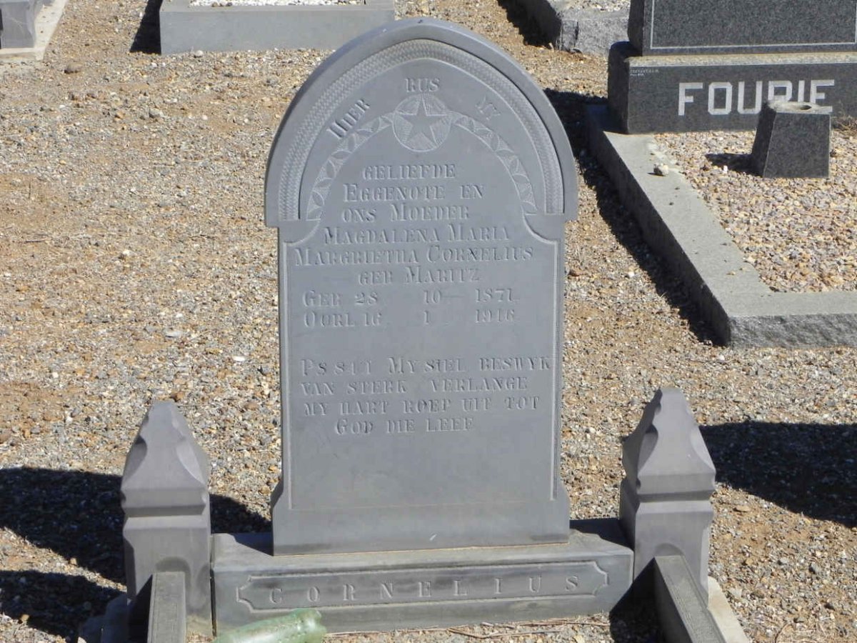 CORNELIUS Magdalena Maria Margrietha nee MARITZ 1871-1946