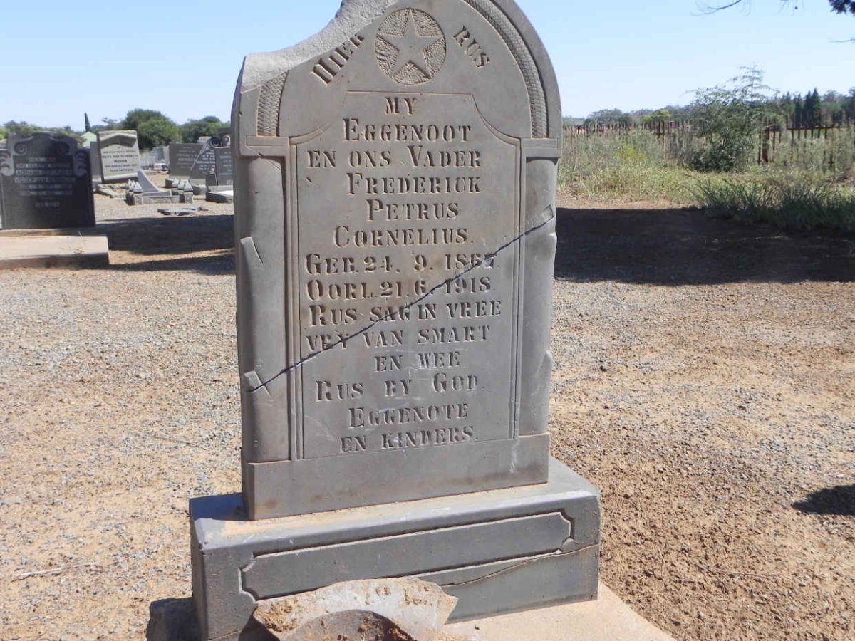 CORNELIUS Frederick Petrus 1867-1918