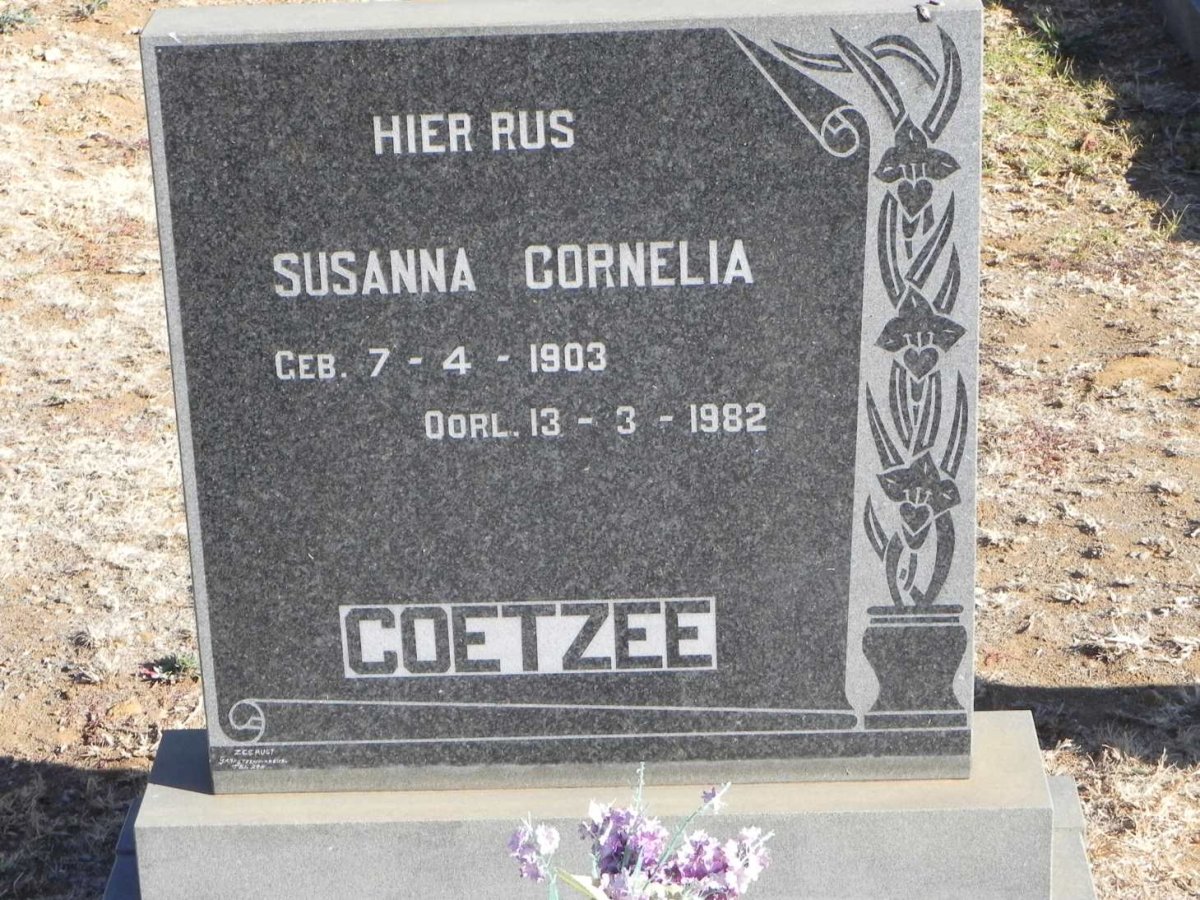 COETZEE Susanna Cornelia 1903-1982