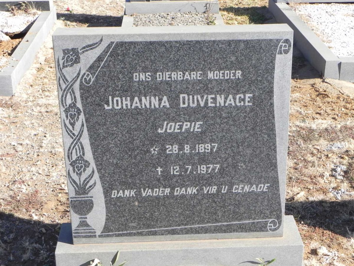 DUVENHAGE Johanna 1897-1977