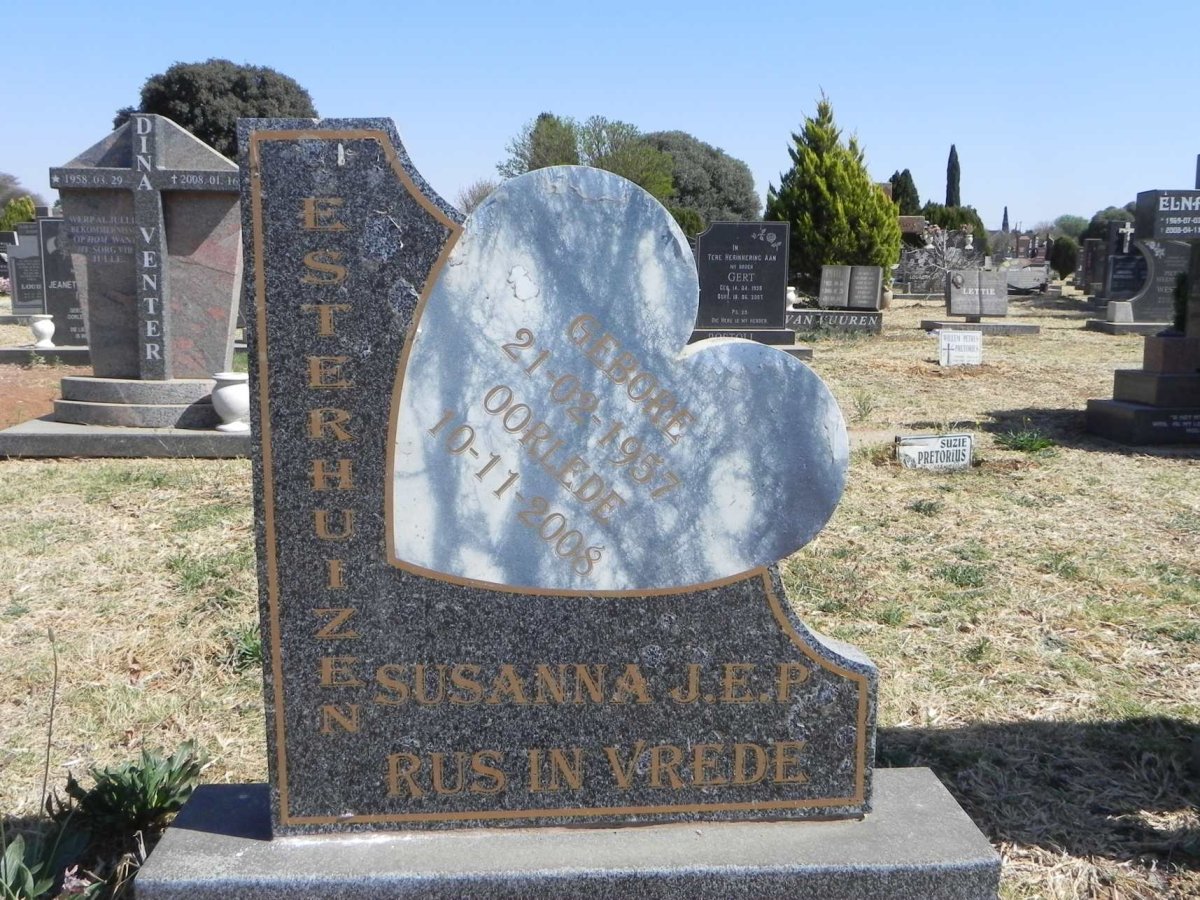 ESTERHUIZEN Susanna J.E.P. 1957-2008