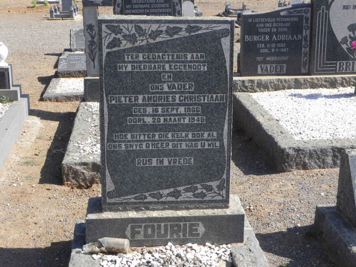 FOURIE Pieter Andries Christiaan 1866-1945