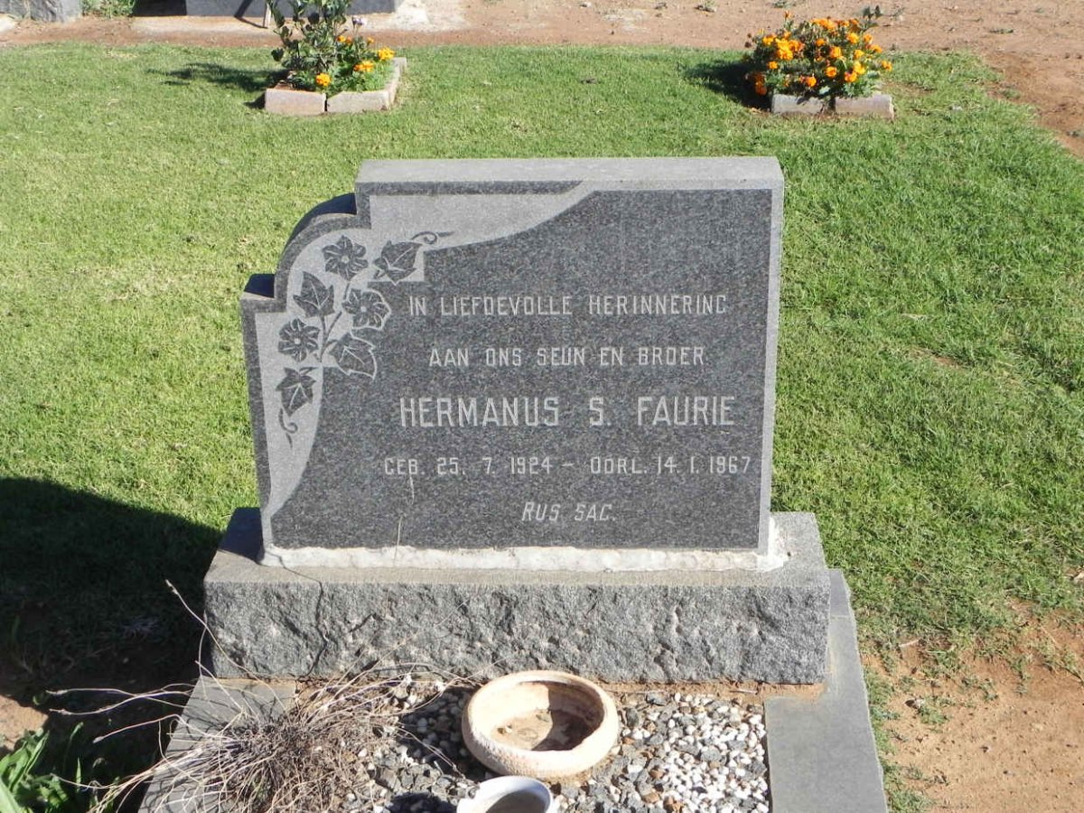 FAURIE Hermanus S. 1924-1967