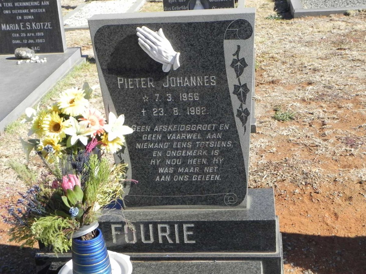 FOURIE Pieter Johannes 1956-1982