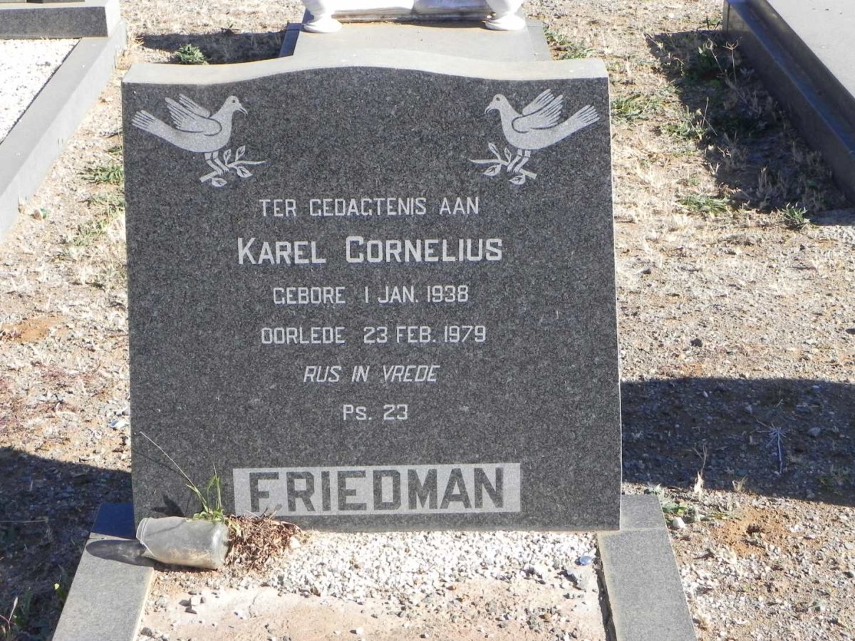 FRIEDMAN Karel Cornelius 1938-1979