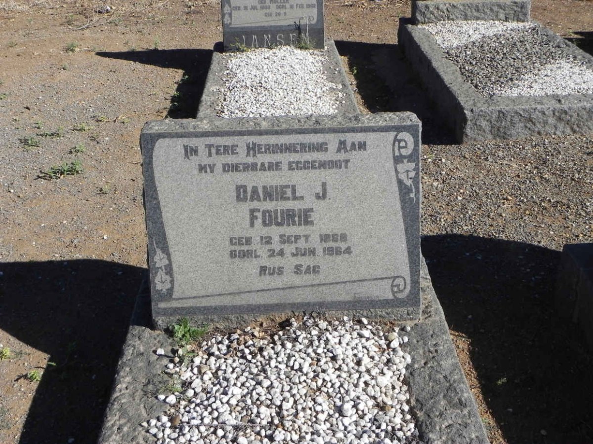FOURIE Daniel J. 1888-1964