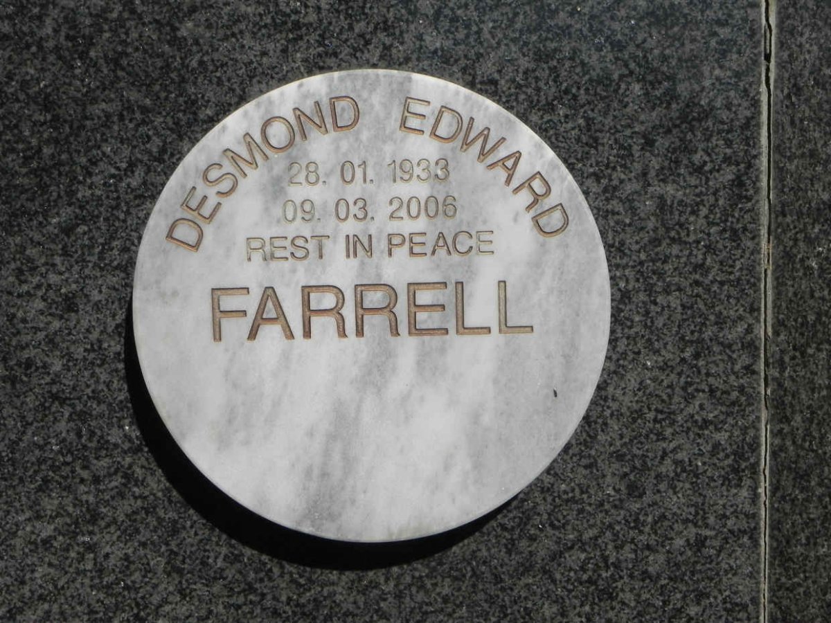 FARRELL Desmond Edward 1933-2006