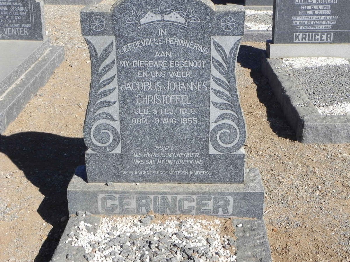 GERINGER Jacobus Johannes Christoffel 1898-1955