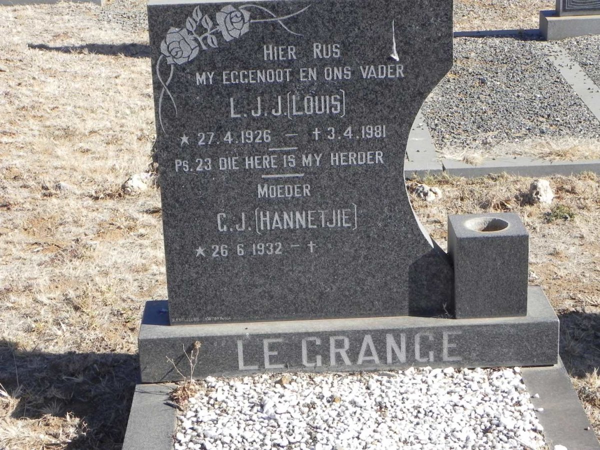 GRANGE L.J.J., le 1926-1981 &amp; G.J. 1932-