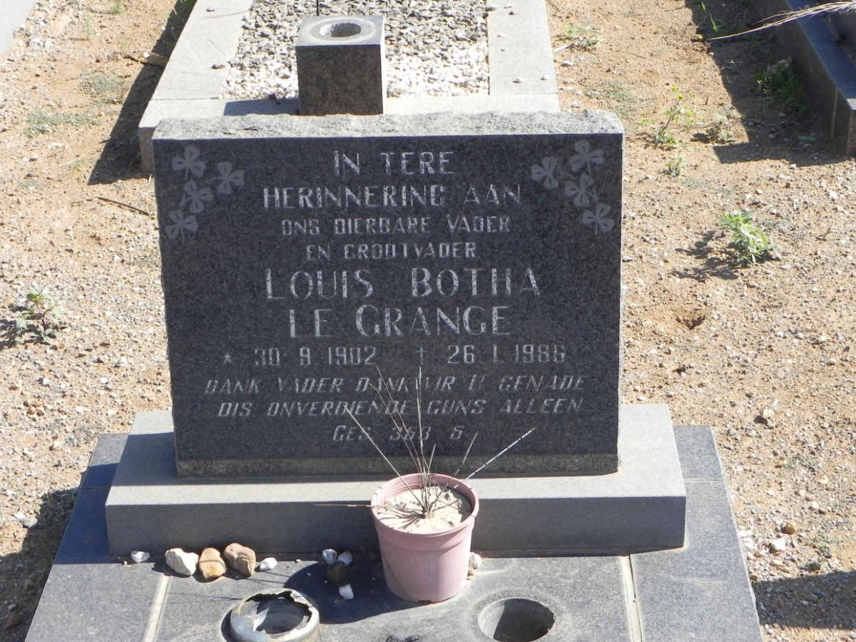 GRANGE Louis Botha, le 1902-1986